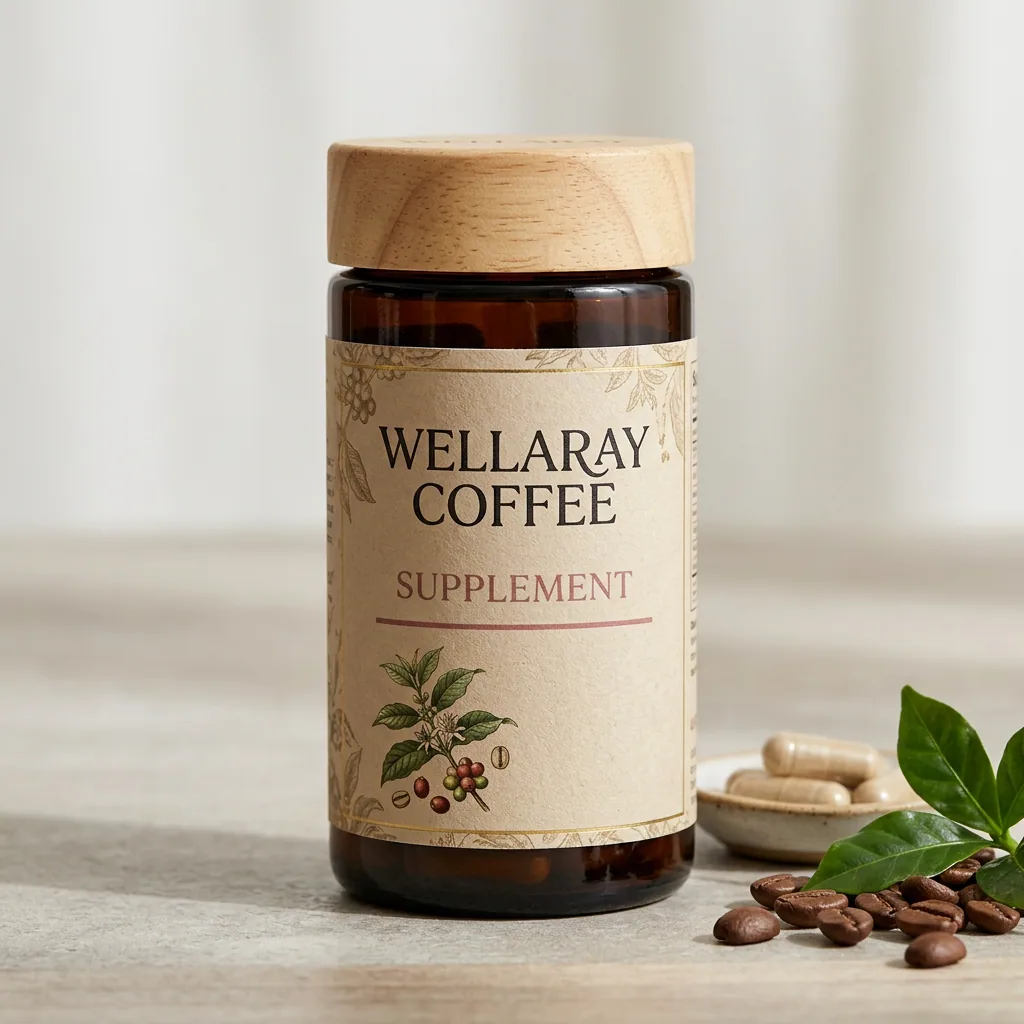 Wellaray Coffee Verpackung, dunkelanthrazit mit violett-pflaumenfarbenem Verlaufsband